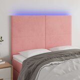  Uzglavlje ružičasto 144x5x118/128 cm baršunasto | shoptok.hr