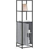 Furnova Visoka omara siva sonoma 35,5x35x139 cm inž. les in kovina, (21954171) Cene
