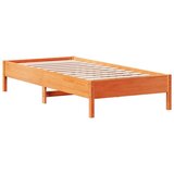vidaXL Posteljni okvir voščeno rjav 90x200 cm trdna borovina | Shoptok.si
