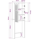  Kabinetska WC ALKMAAR Hrast artisan 66 x 25,5 x 190 cm | shoptok.hr
