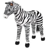 vidaXL Stojeća plišana igračka zebra crno-bijela XXL | shoptok.hr
