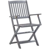  7-dijelni vrtni blagovaonski set masivno bagremovo drvo sivi | shoptok.hr