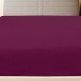  Plahta s gumicom od žerseja bordo 180x200 cm pamučna | shoptok.hr