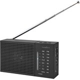 Nedis Mini radio AM/FM na baterije s slušalkami in analognim nastavljanjem, Črna, (5000309800) | Shoptok.si