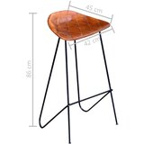 Barski stoli 4 kosi pravo usnje rjavi | Shoptok.si