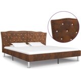 Okvir za krevet od umjetne brušene kože smeđi 180 x 200 cm | shoptok.hr