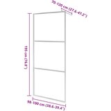 Pregrada za tuširanje s napola mutnim staklom ESG 100 x 195 cm | shoptok.hr