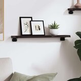  Polica tamnosiva 60 x 10 x 2 cm od obrađene hrastovine | shoptok.hr
