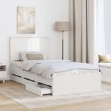  Krevetna konstrukcija Bijelo 100 x 200 cm Inženjersko Drvo | shoptok.hr