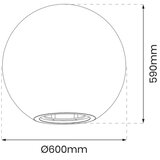  Spoljašnja lampa GLOBO 1xE27/60W/230V prečnik 60 cm IP44 | Eponuda.com