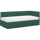  Kutni krevetni okvir s madracem 2 kom. Tamnozelena 90 x 190 cm | shoptok.hr