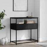vidaXL Konzolni stol crni 75 x 40 x 75 cm od konstruiranog drva Cijene
