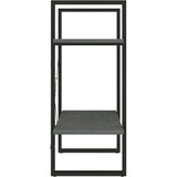 vidaXL ormarić za knjige s 2 razine sivi 60x30x70 cm masivna borovina | shoptok.hr