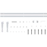 Mini set za klizna vrata ormarića ugljični čelik bijeli 152 cm | shoptok.hr