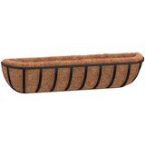  Zidna korita crna 2 kom obloge od kokosa 91x20x23 cm čelična | shoptok.hr