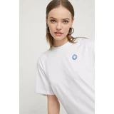Hugo Blue Bombažna kratka majica ženski, bela barva