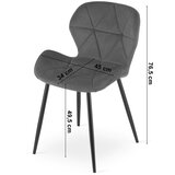 Mango stolica - tamnoružičasti baršun / crne noge x 1 | shoptok.hr
