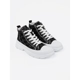 Shelvt Lace-up black platform sneakers | shoptok.hr