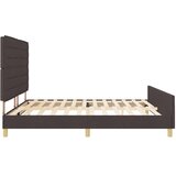  Krevetna konstrukcija Tamno smeđa 200 x 200 cm tkanina | shoptok.hr