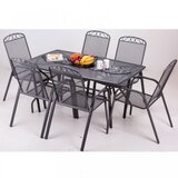 Green Bay MELFI set baštenska garnitura siva sto + 6 stolica | ePonuda.com