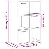  Omara za shranjevanje betonsko siva 60x29,5x90 cm iverna plošča, (20622538) | Shoptok.si