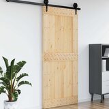 Vrata NARVIK 100 x 210 cm Čvrsta borovina (neobrađena) Prirodna | shoptok.hr