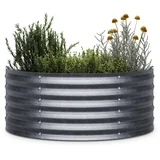 high Grow Half Circle, polukružna povišena gredica, 105 x 60 x 43 cm, izrađena od valovitog čeličnog lima, jednostavna za sastavljanje, otporna na hrđu i mraz