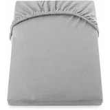 DecoKing siva elastična pamučna posteljina Amber Collection, 120/140 x 200 cm