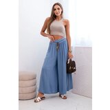 Kesi Włoski Women's wide-leg viscose trousers Denim | shoptok.hr