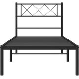 Metalni okvir za krevet s uzglavljem crni 100x200 cm | Eponuda.ba