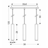  Dallas Viseća Lampa Zlatna 3x40W E27 | Eponuda.com