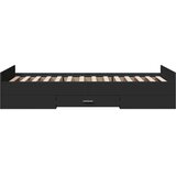  Okvir kreveta s ladicama crni 75 x 190 cm konstruirano drvo | Eponuda.com