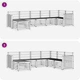  Set vanjskih sofa 7 kom. Prirodna 306 x 128,5 x 73 cm | shoptok.hr