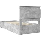  Krevetna konstrukcija s ladicama Betonski sivi 90 x 200 cm | shoptok.hr
