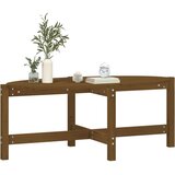 vidaXL Klubska mizica medeno rjava 118x63x45 trdna borovina | Shoptok.si
