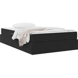  s madracem i skladištem Crna 120 x 200 cm Baršun | shoptok.hr