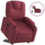  Električni naslonjač na podizanje od tkanine boja vina | shoptok.hr