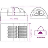  Tunelski šator s krovom s pohranom Plava 710 x 460 x 245 cm | shoptok.hr