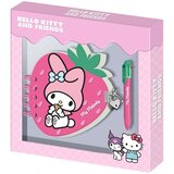 Hello Kitty Dnevnik u obliku jagode s bravicom My Melody | shoptok.hr