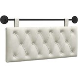  Držeće uzglavlje Zidne Krema 110 x 55 x 7 cm Baršun - Krema 100 cm bez LED | shoptok.hr
