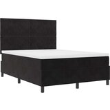 vidaXL Box Spring postelja z vzmetnico Črna 160x200 cm Žamet, (22051423) | Shoptok.si