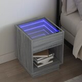 vidaXL Noćni ormarić s beskonačnim LED boja hrasta 40x40x50 cm Cijene