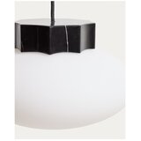 Kave Home Bela/črna kovinska viseča svetilka s steklenim senčilom ø 26 cm Idela – | Shoptok.si