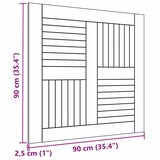 Stolna ploča od masivne tikovine četvrtasta 90 x 90 x 2,5 cm | Eponuda.com
