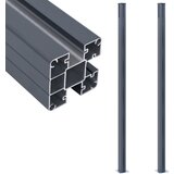vidaXL Ograjni stebrički 2 kosa temno sivi 185 cm aluminij Cene