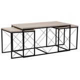 Hanah home defne - black, marble blackmarble coffee table set | ePonuda.com