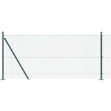 vidaXL varjena žična ograja s 13 flanged posts, zelena 1x50 m jeklo | Shoptok.si
