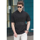 Madmext Men's Black Printed T-Shirt 5236