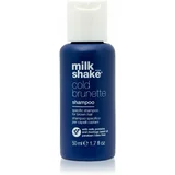 Milk Shake Cold Brunette šampon za nevtralizacijo rumenih tonov za rjave lase 50 ml