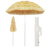 vidaXL Senčnik za na plažo 180 cm naravne barve havajski stil, (20801054)